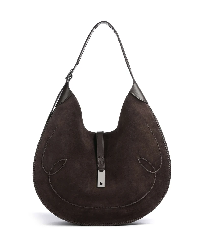 Polo Ralph Lauren ID Collection Medium Borsa hobo chocolate/tobacco
