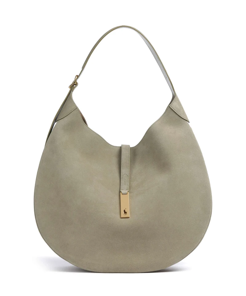 Polo Ralph Lauren ID Collection Medium Borsa hobo light olive