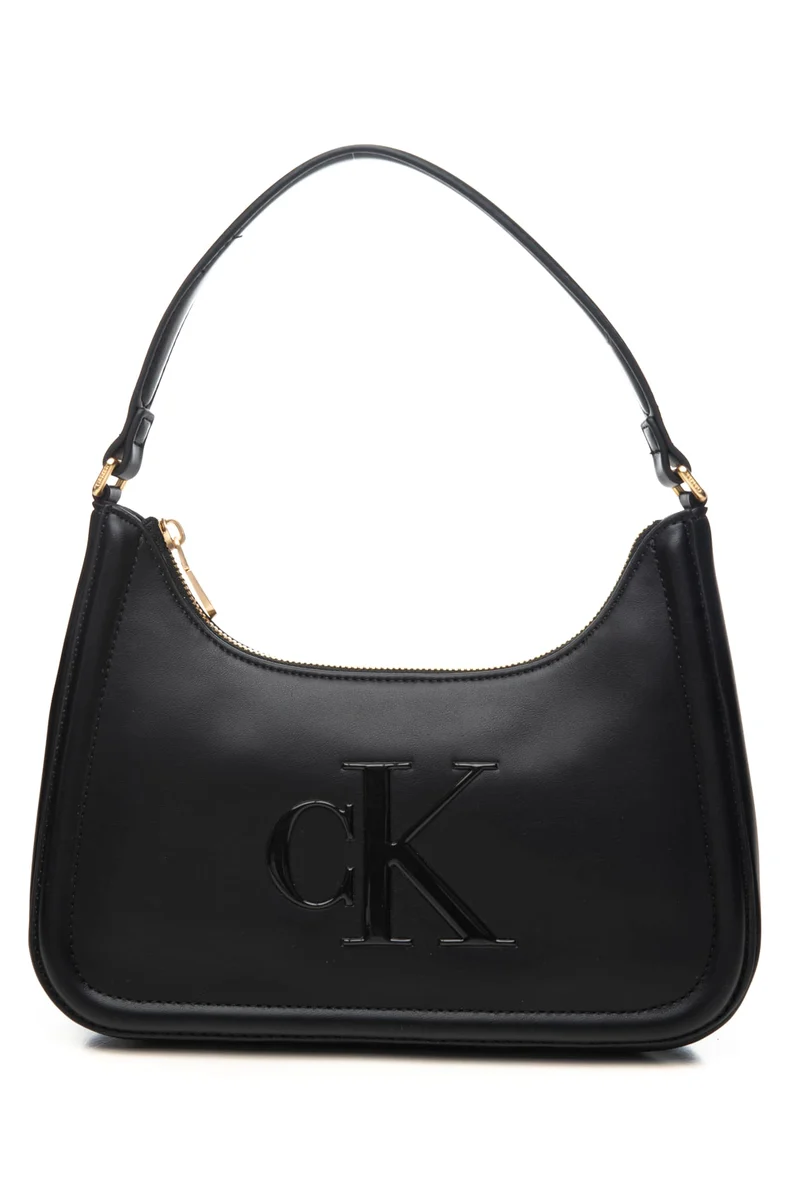 Borsa Calvin Klein Raised Sh S Da Donna Nero In Poliuretano