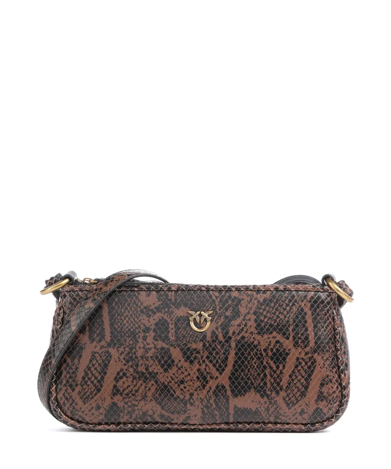 Pinko Half Moon Mini Borsa a tracolla roccia/marrone/antique gold