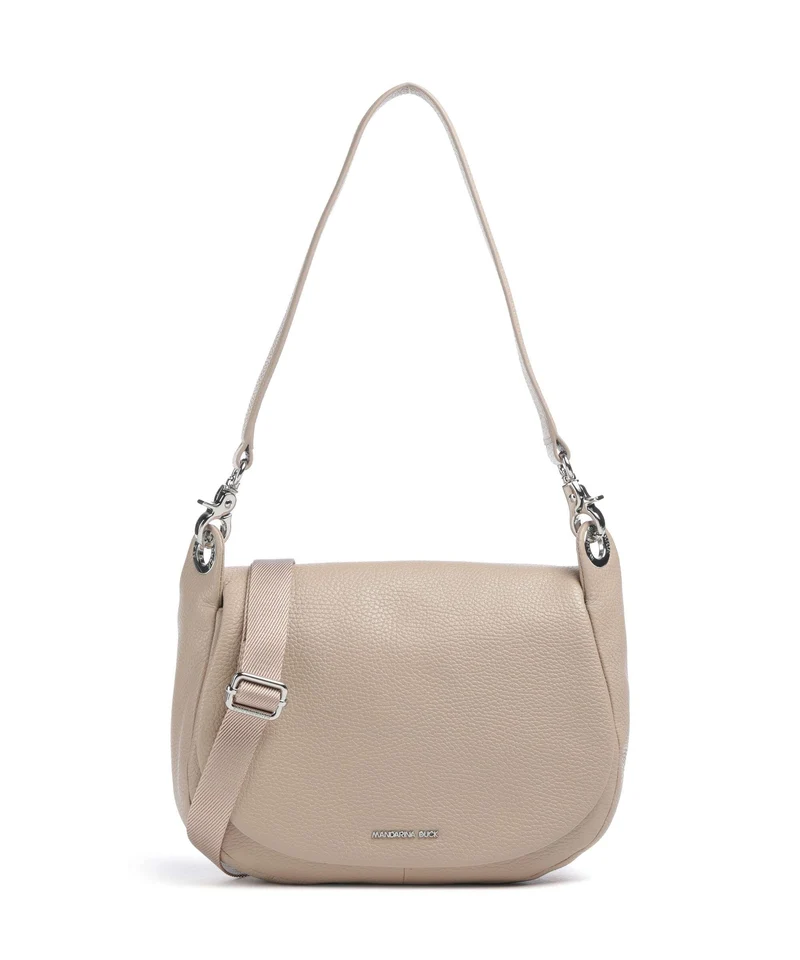 Mandarina Duck Mellow Leather Borsa a spalla warm taupe