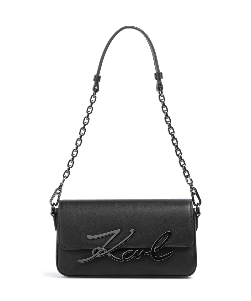 Karl Lagerfeld K/Signature 2.0 Small Borsa a spalla black/gunmetal