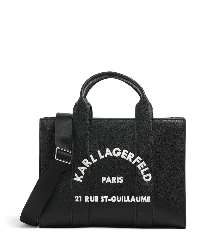 Karl Lagerfeld K/Rue St Guillaume Medium Borsa a mano white/black