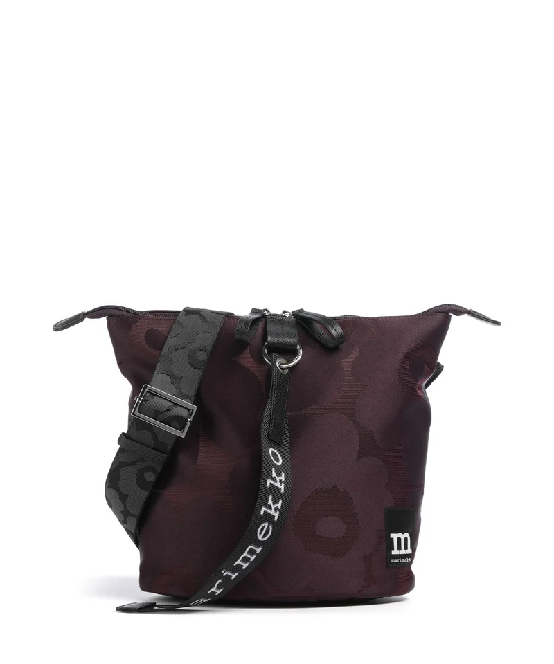 Marimekko Wear All Day Unikko Borsa a secchiello wine red/dark wine