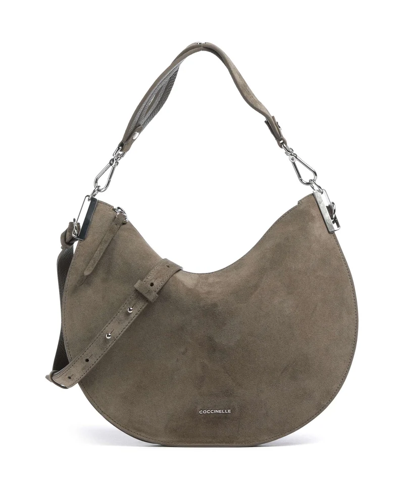 Coccinelle Sunup Suede Borsa hobo fango