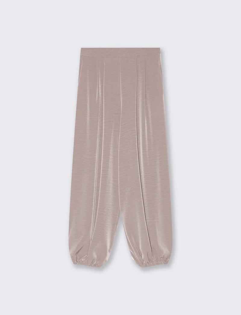 Pantalone effetto palloncino - Grigio fango