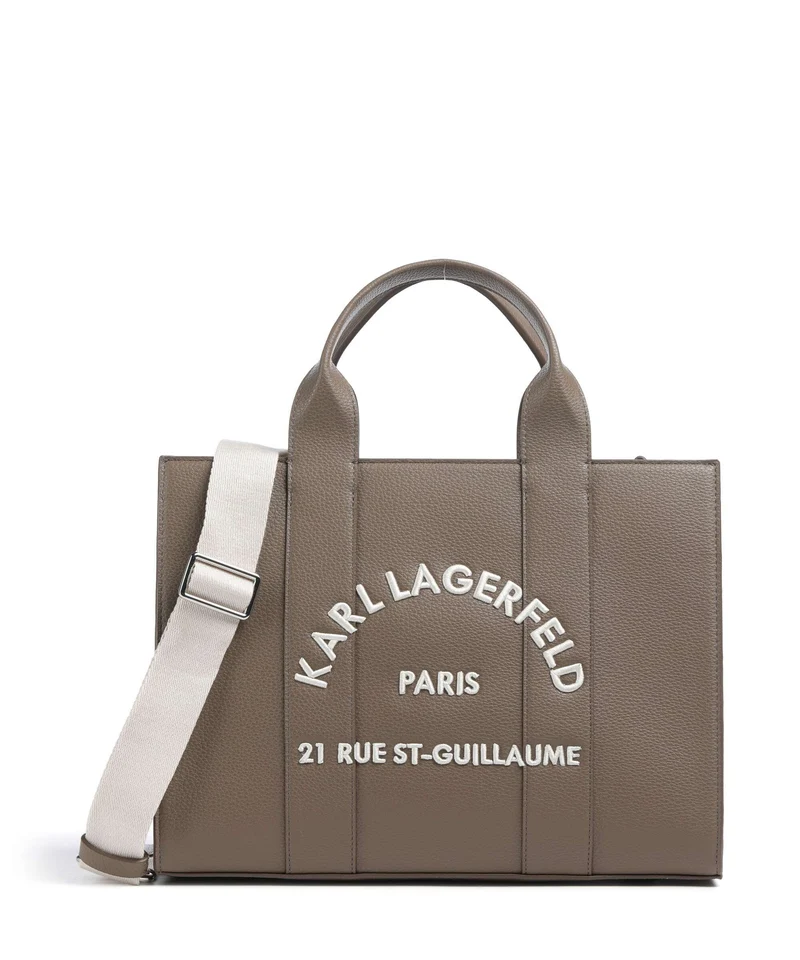 Karl Lagerfeld K/Rue St Guillaume Medium Borsa a mano dark taupe