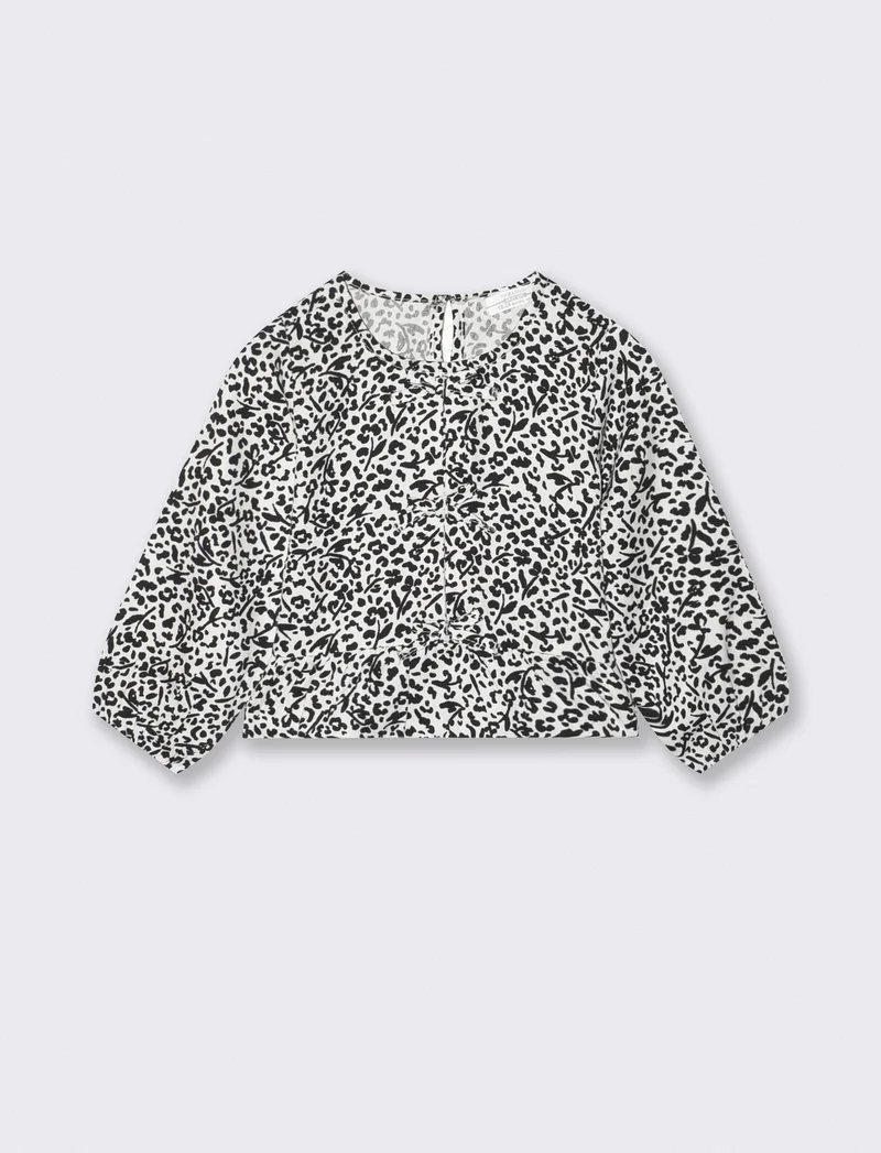 Camicia fantasia con fiocchi e volant - Fantasia