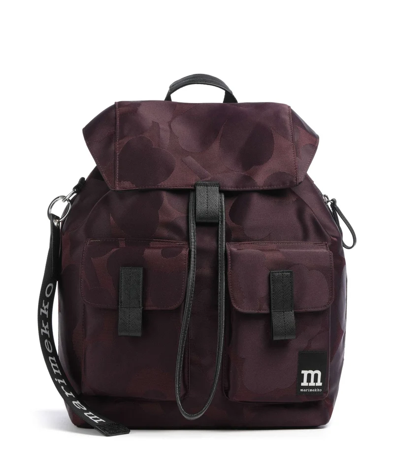 Marimekko Wear All Day L Unikko Zaino wine red/dark wine