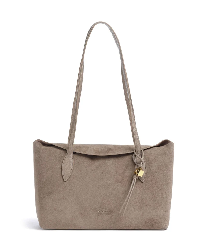 Coccinelle Thess Suede Borsa shopper warm taupe