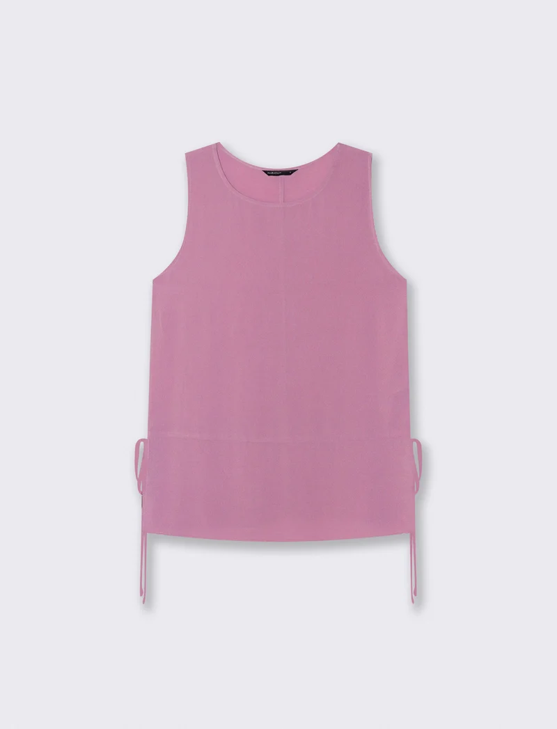 Blusa Smanicata con Sacchi e Laccetti - Rosa