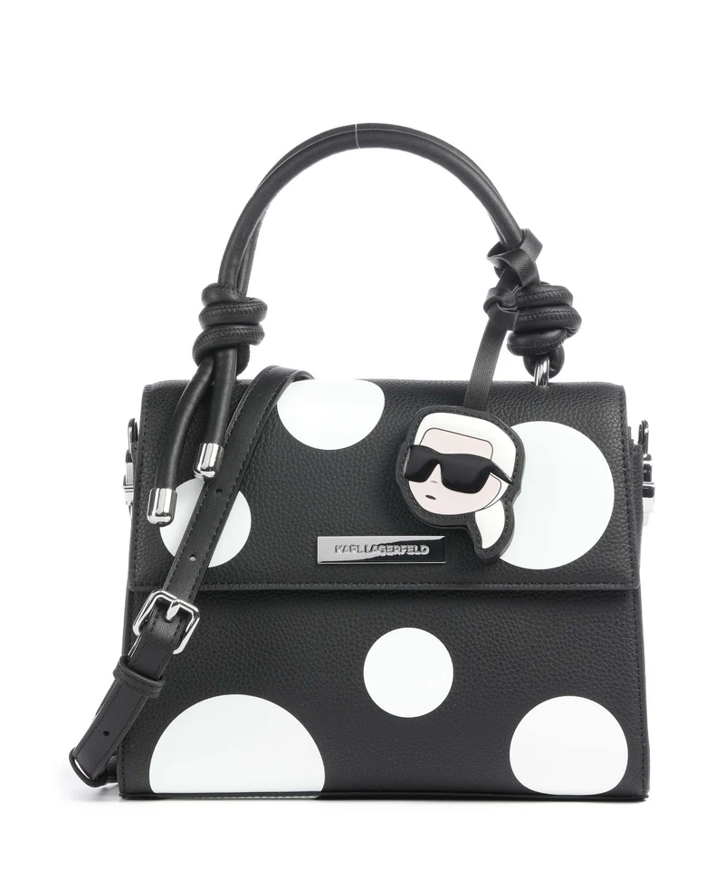 Karl Lagerfeld Ikon Knots Borsa a mano variable polka dot