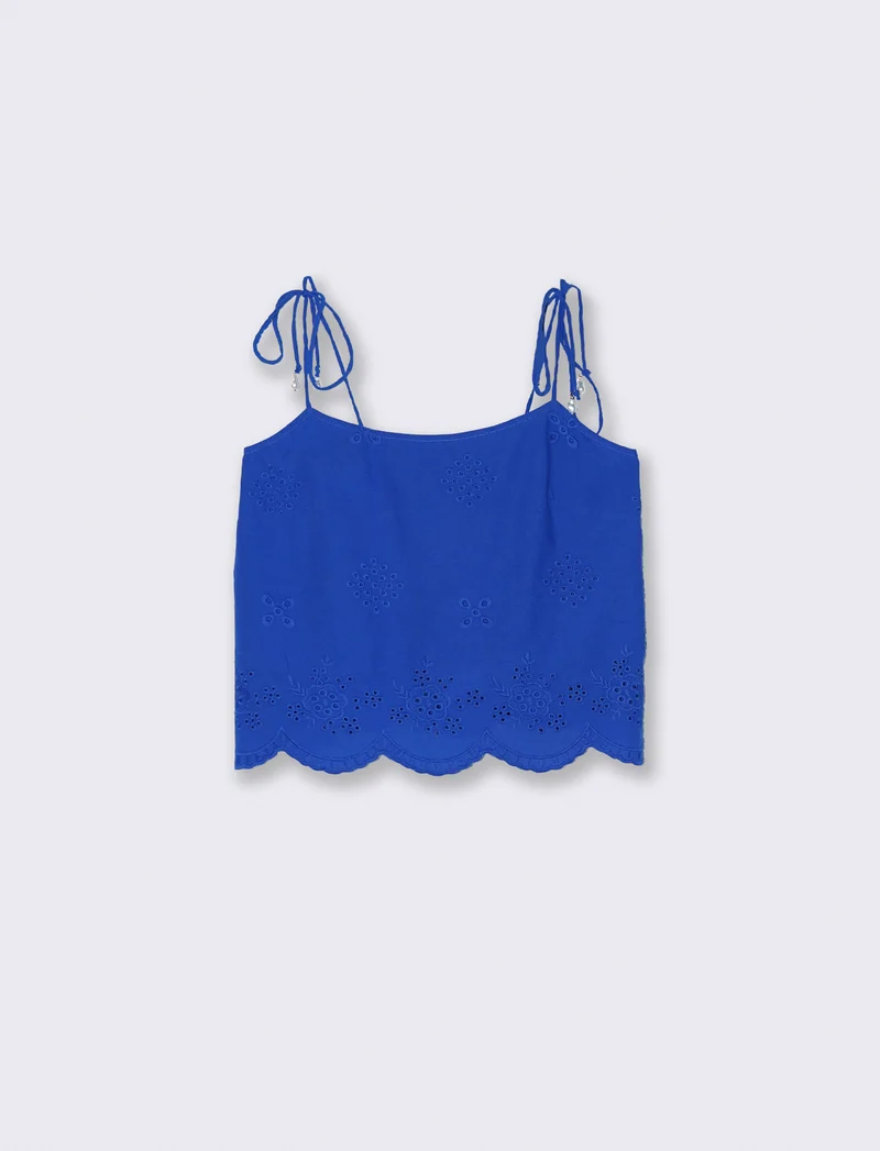 Top con Pizzo e Bretelle con Fiocco - Royal