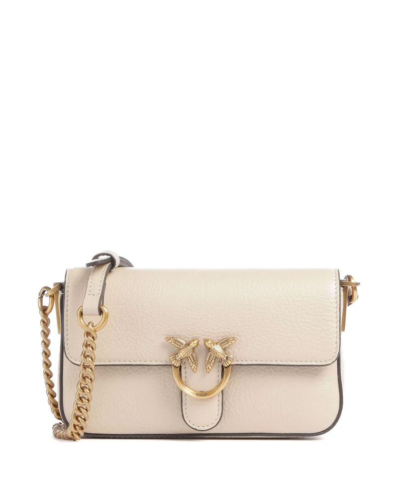 Pinko Love One Baby Slouchy Borsa a tracolla beige/grigio fumo/antique gold