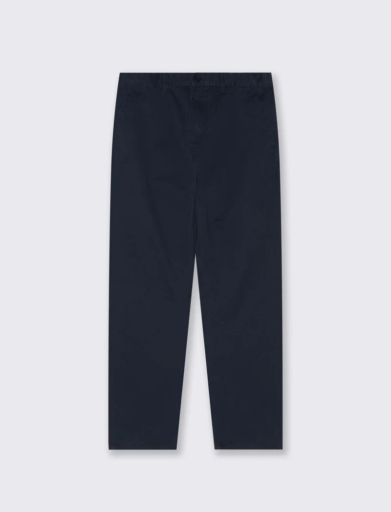Pantaloni Chino Regular Fit in Cotone - Blu