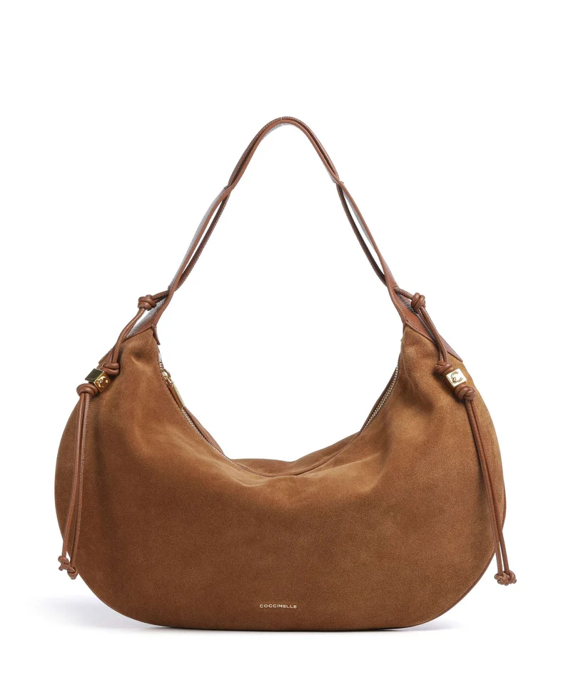 Coccinelle Thess Suede Borsa hobo cognac