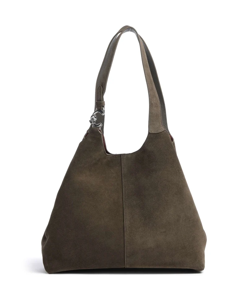 Coccinelle C-Easy Suede Borsa hobo fango