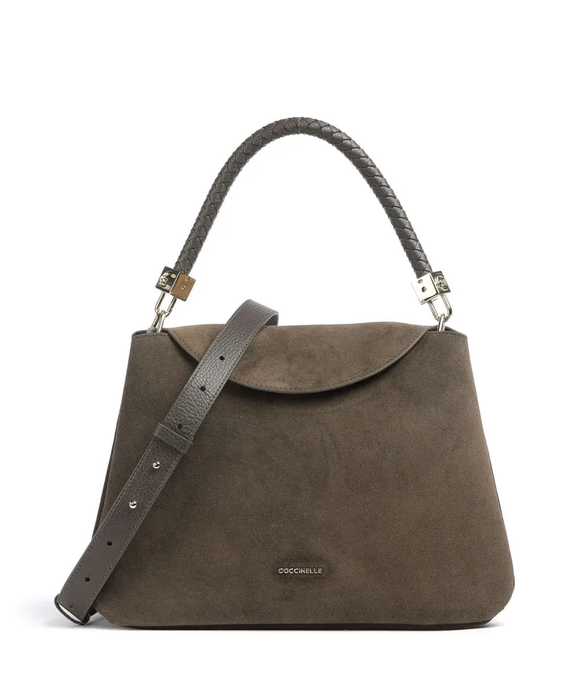 Coccinelle Tiggy Suede Borsa a mano fango