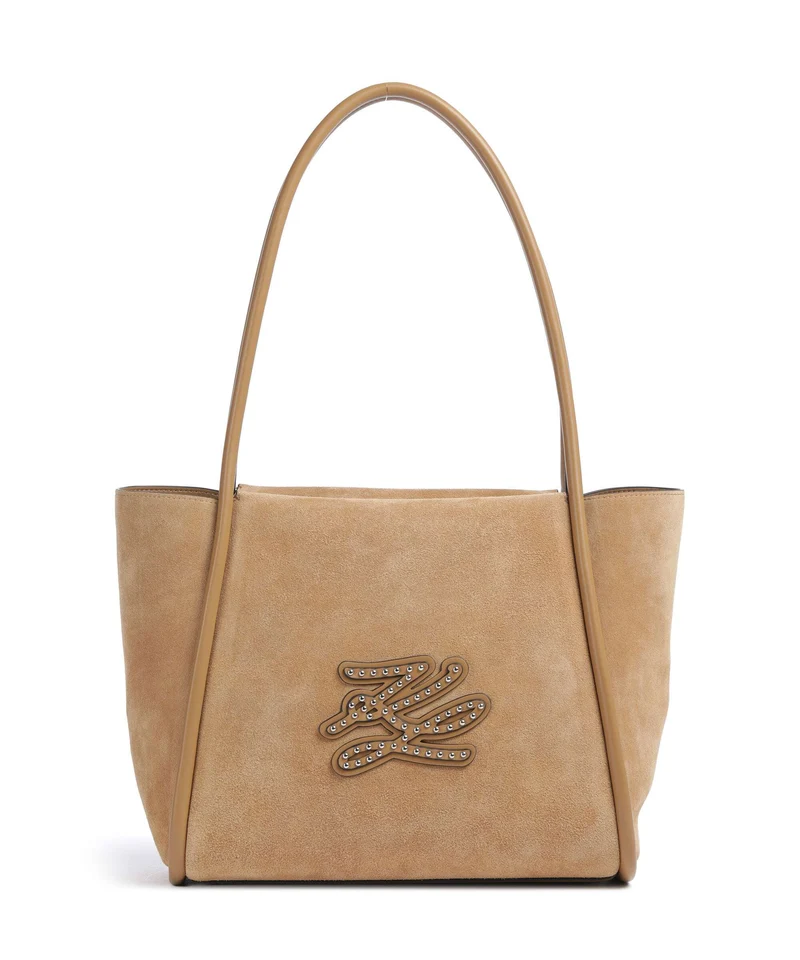 Karl Lagerfeld K/Autograph Patch Borsa shopper caramel