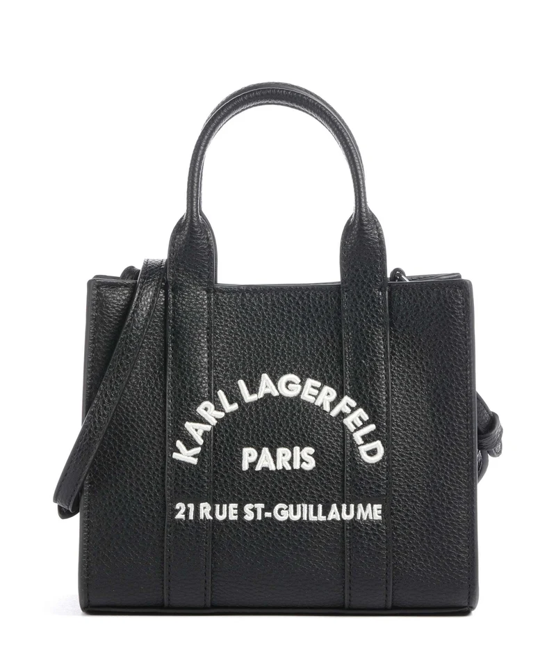 Karl Lagerfeld K/Rue St Guillaume Mini Borsa a mano white/black