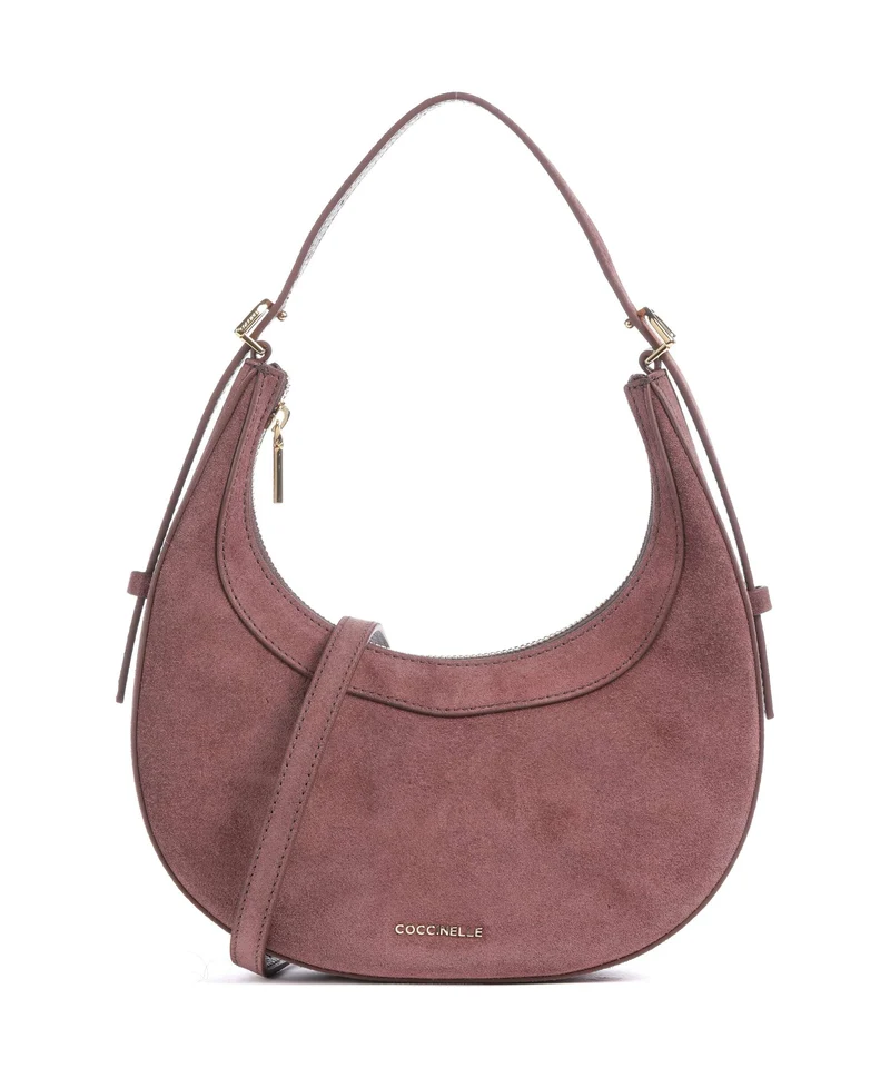 Coccinelle Whisper Suede Borsa a spalla berry