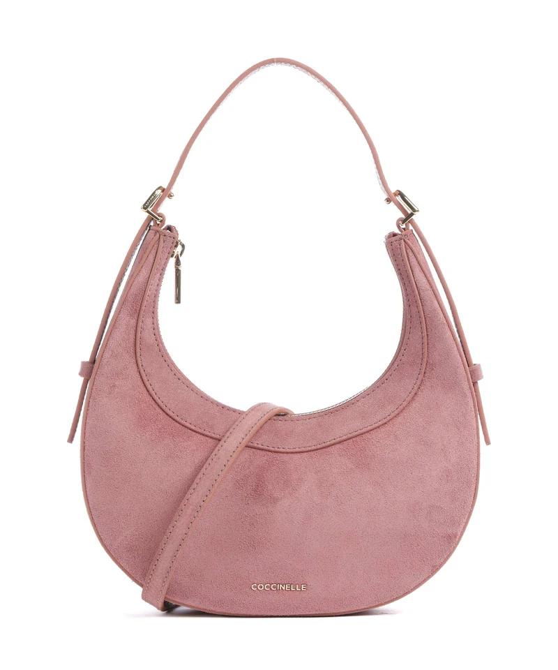Coccinelle Whisper Suede Borsa a spalla winter rose