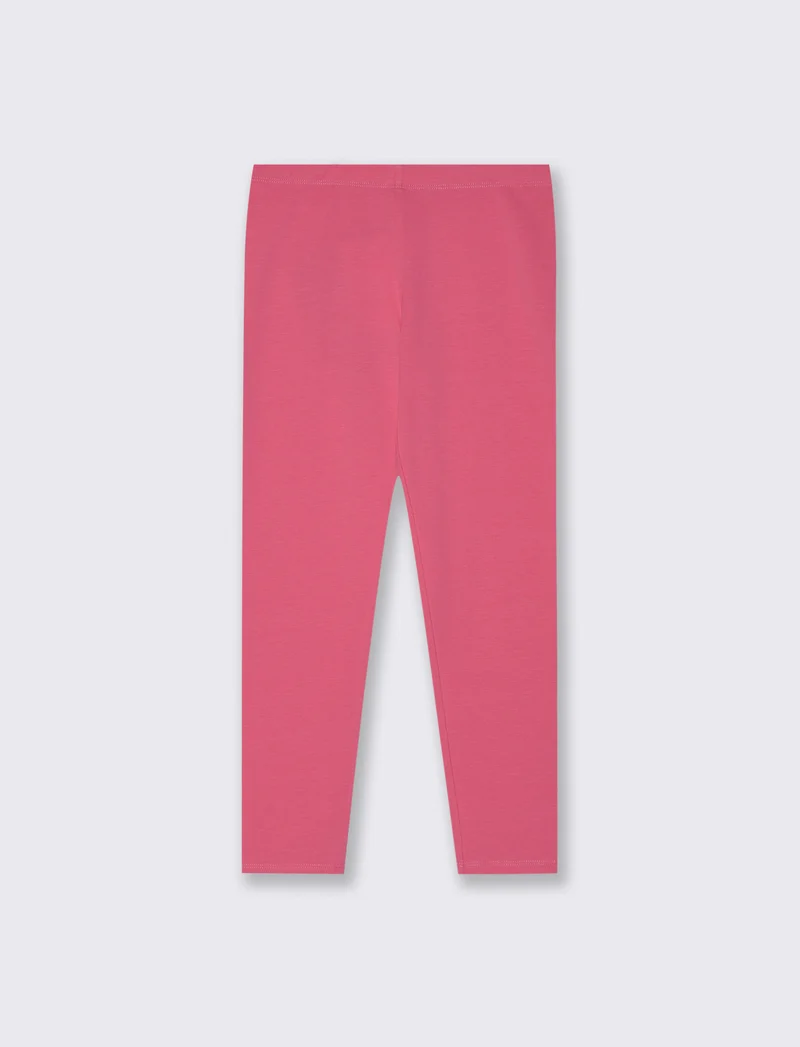 Leggings basico elasticizzato per bambina - Fuxia