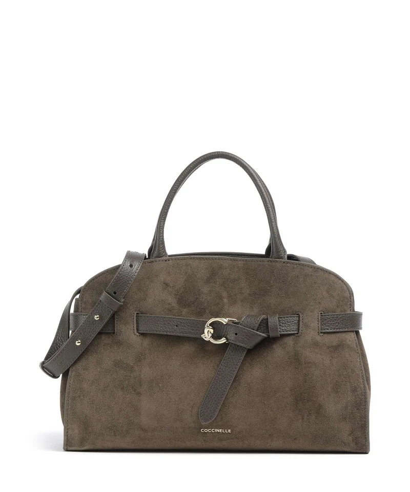 Coccinelle Sabine Suede Borsa a mano fango