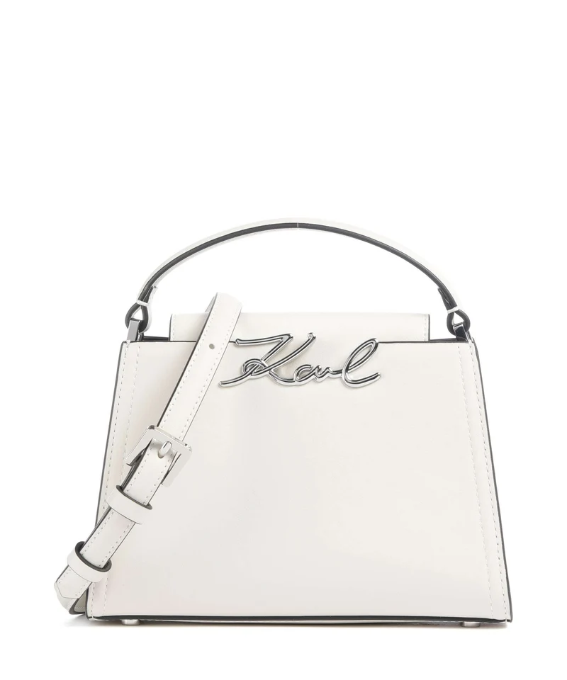 Karl Lagerfeld K/Signature Mini Borsa a mano off white