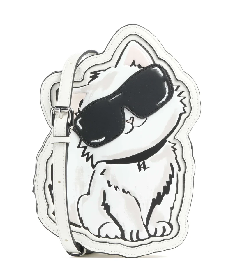 Karl Lagerfeld Ikon Choupette Borsa a tracolla off white