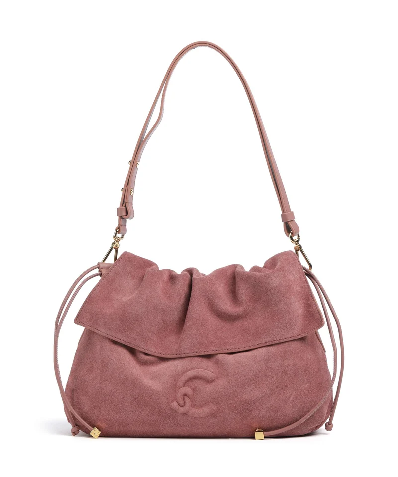 Coccinelle Lidia Suede Borsa hobo winter rose