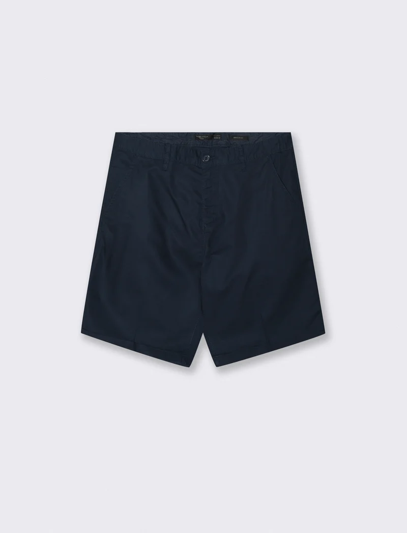 Bermuda Chino Regular Fit in Twill di Cotone - Blu