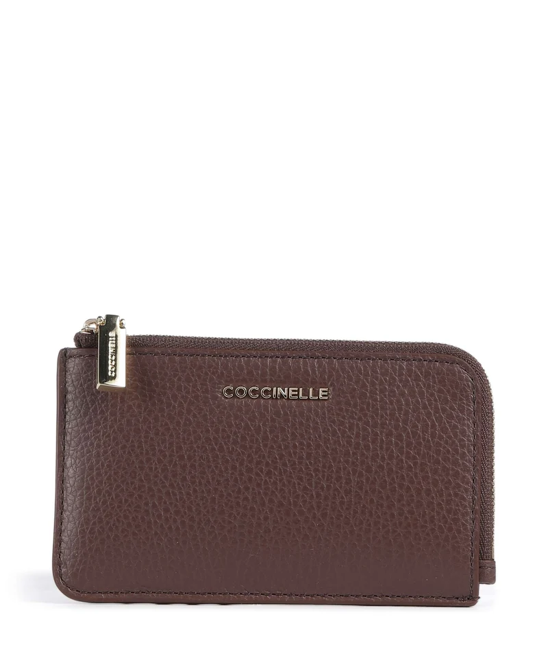 Coccinelle Metallic Soft Porta carte di credito berry