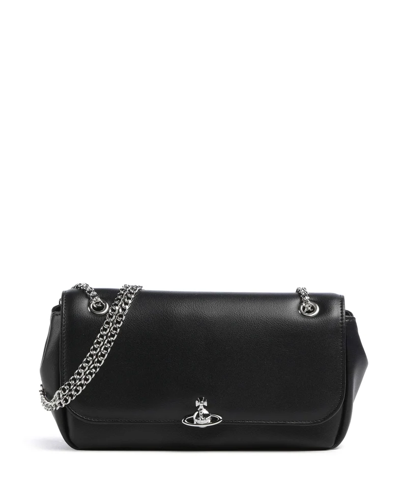 Vivienne Westwood Chain Smooth Borsa a spalla black