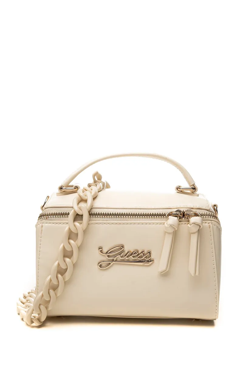 Borsa Guess Girl Oblique Bag 7 Y Up Da Bambina Panna In Poliuretano