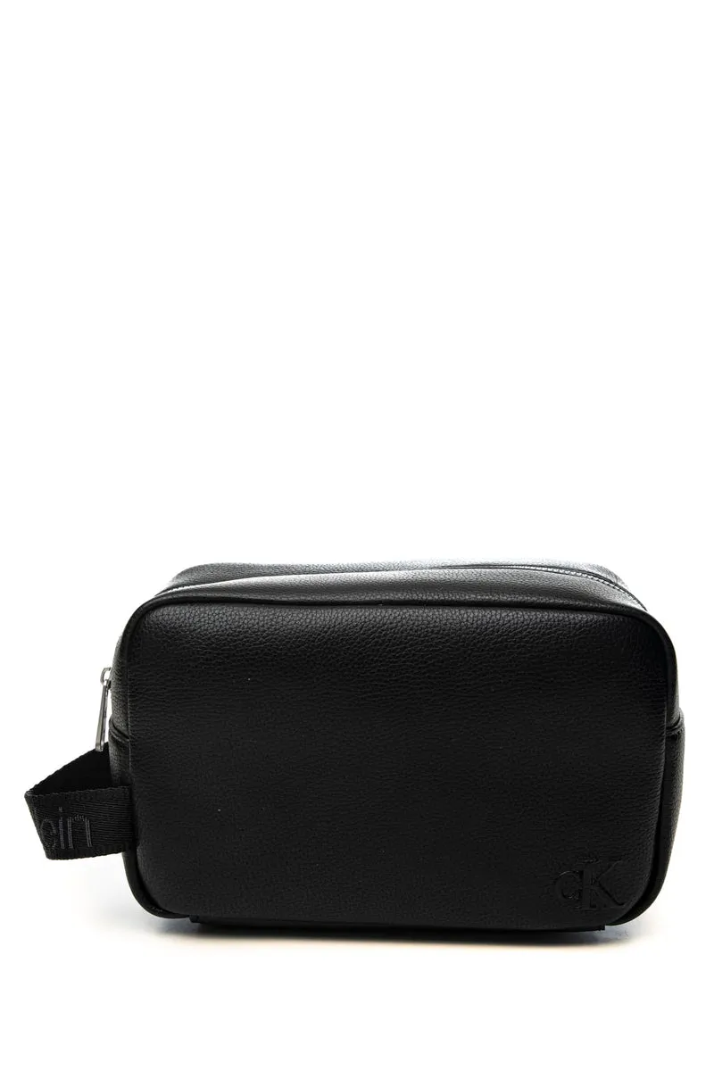 Pochette Calvin Klein Cargo Dopp Kit Da Uomo Nera In Poliuretano