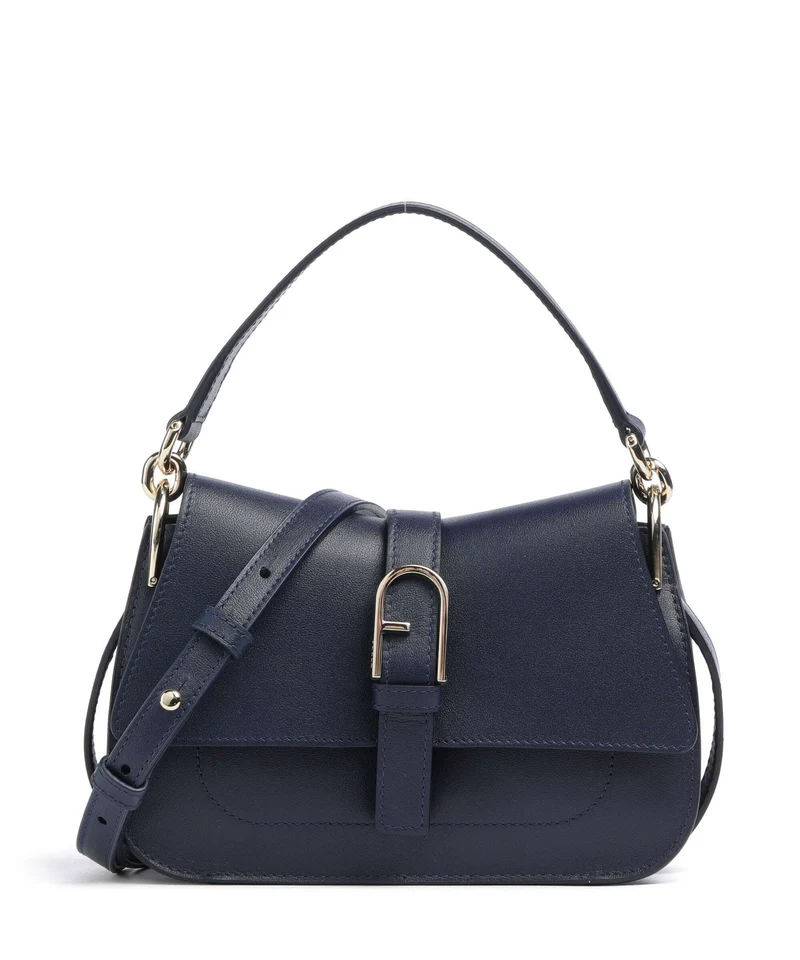 Furla Flow Mini Borsa a mano blu reale