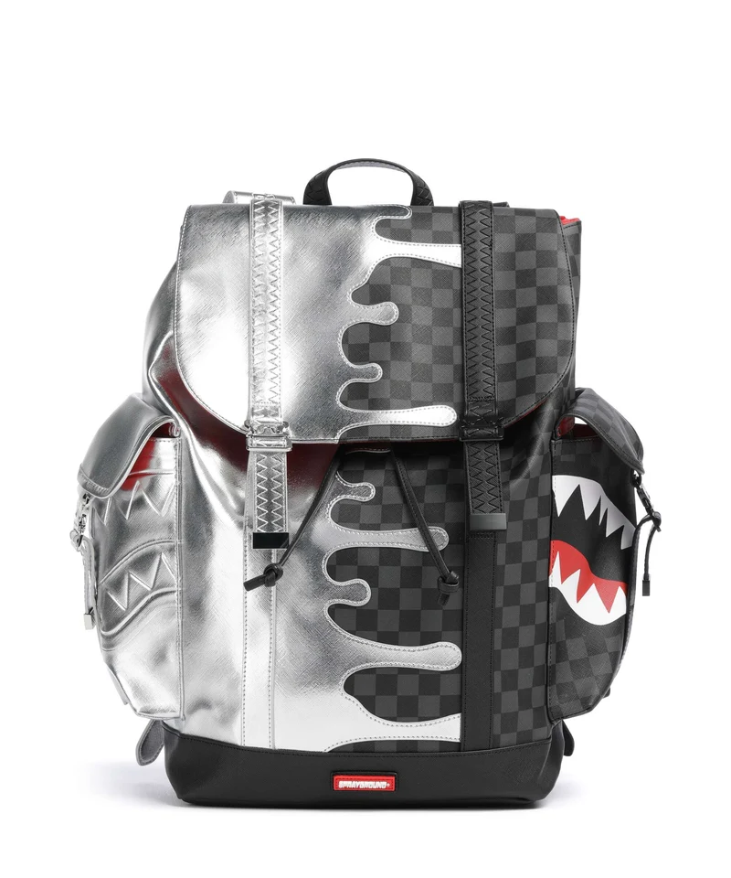 Sprayground Silver Side Drip Monte Carlo Zaino black/silver