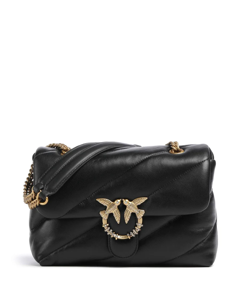 Pinko Love Puff Classic New Buckle Borsa a spalla nero/antique gold