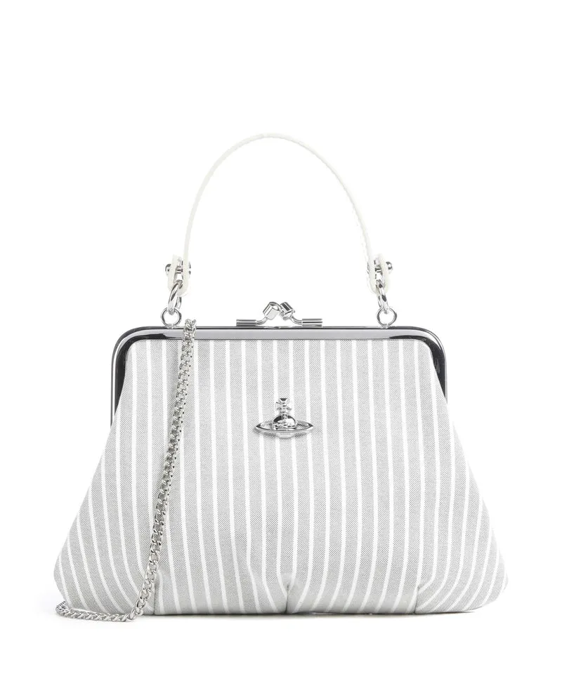 Vivienne Westwood Granny Frame Classic Oxford Shirt Borsa a mano thyme stripe