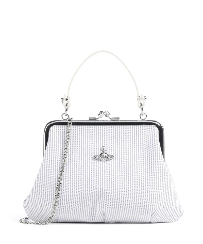 Vivienne Westwood Granny Frame Classic Oxford Shirt Borsa a mano ink stripe