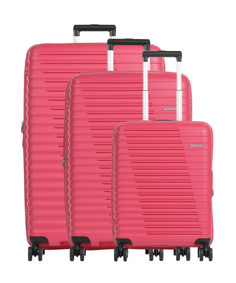 American Tourister Roadrush Set valigie trolley (4 ruote) berry pink