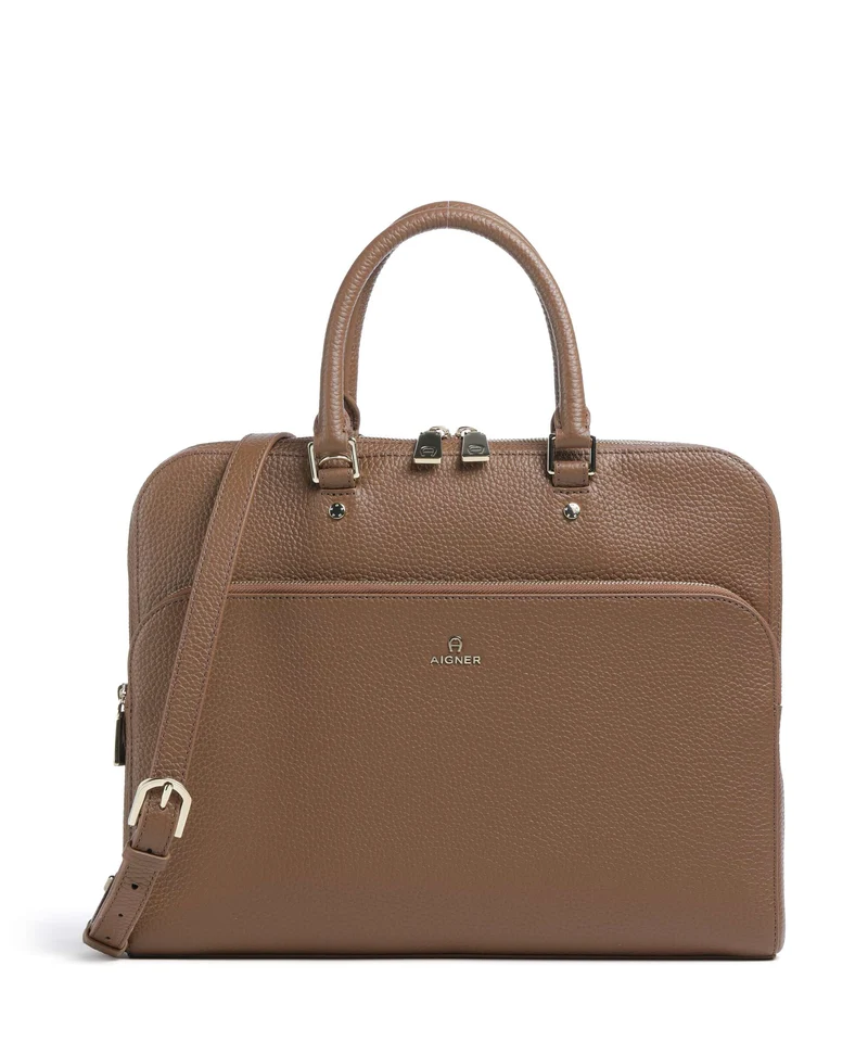 Aigner Ivy L Cartella saddle brown