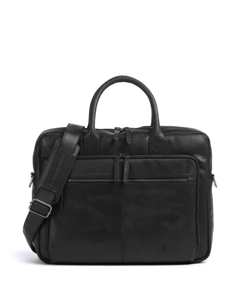 The Chesterfield Brand Wax Pull Up Cow Tacama Borsa porta pc black
