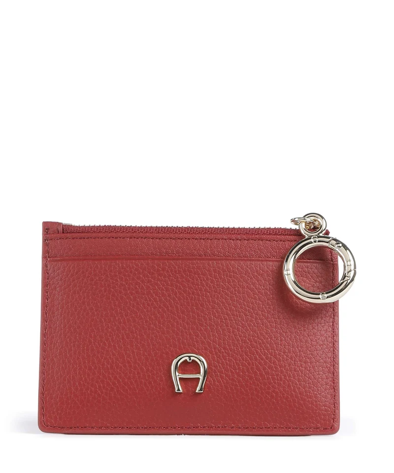 Aigner Zita Porta carte di credito burnt red