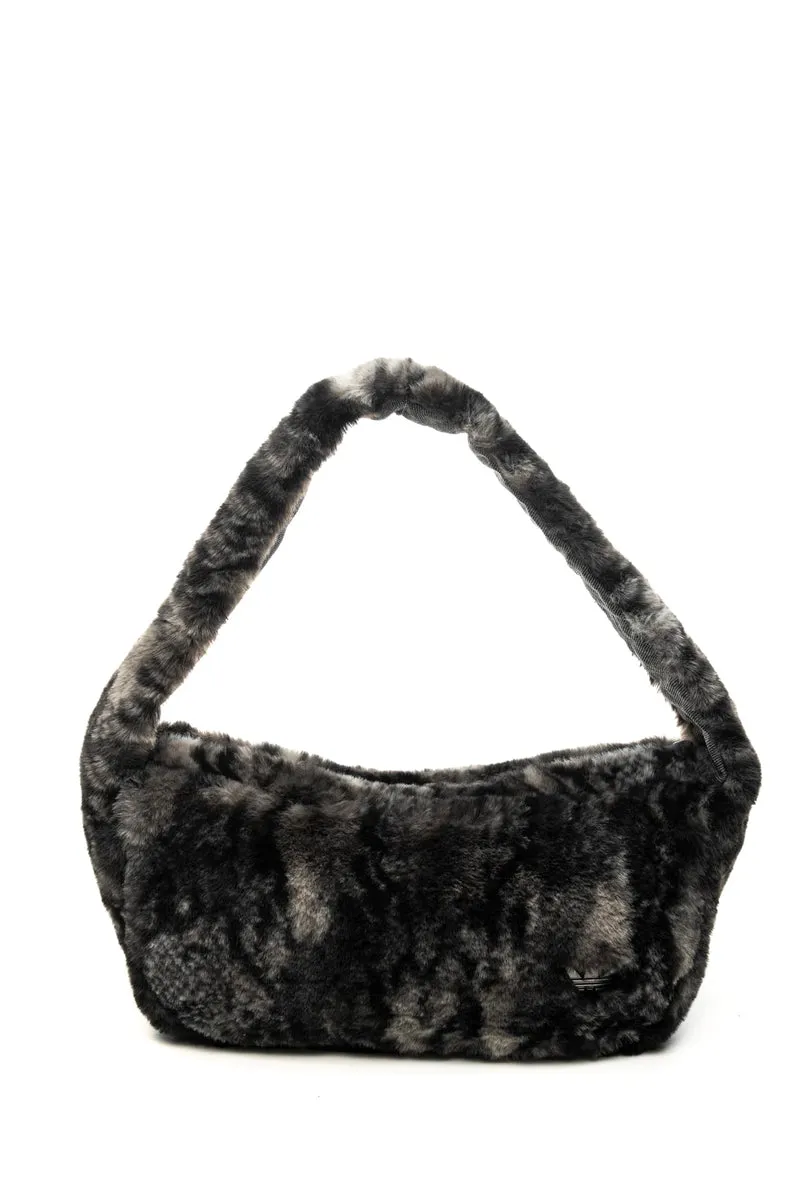 Borsa Adidas Originals Small Bag Da Donna Animalier Grigio Nero In Pelliccia Sintetica