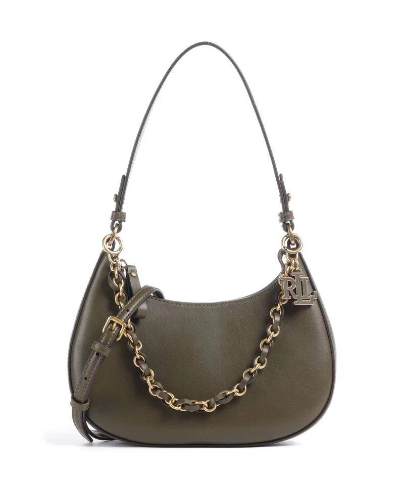 Lauren Ralph Lauren Marcy Medium Borsa a spalla botanic green