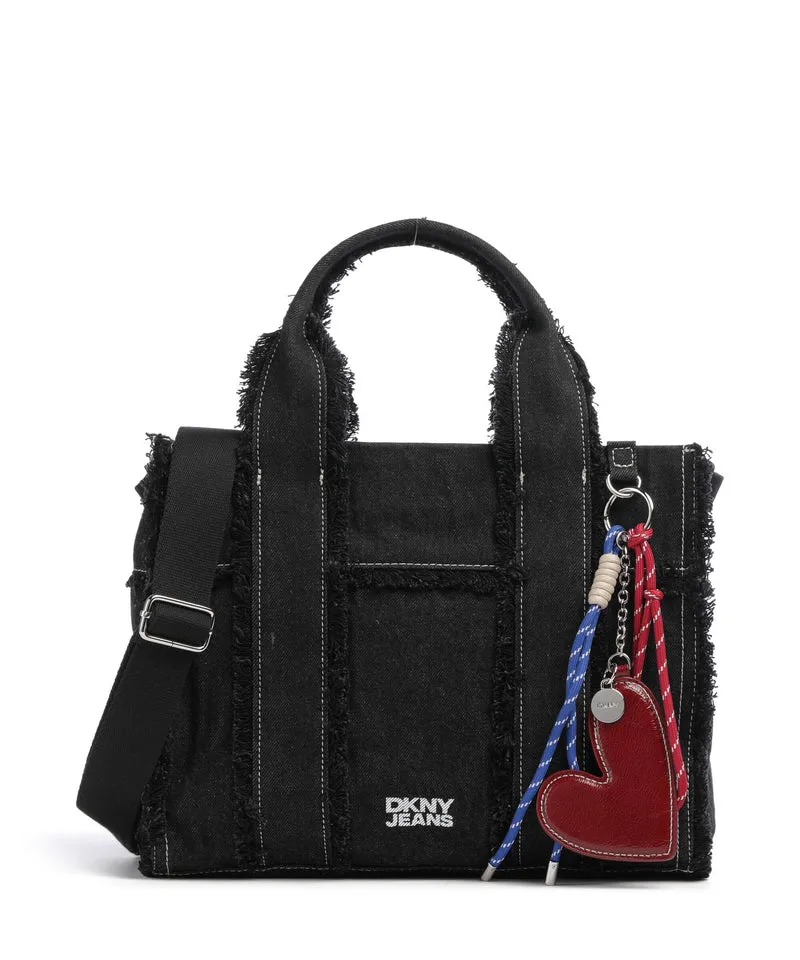 DKNY Barret Medium Borsa a mano black denim