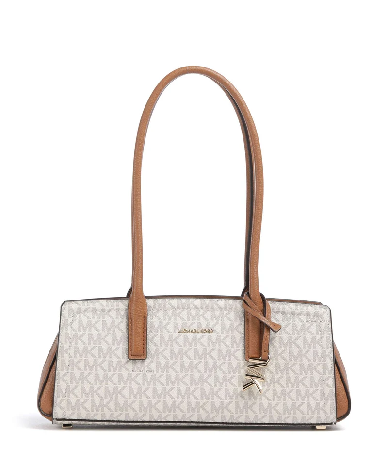 Michael Kors Laila Small Borsa a spalla vanilla/acorn
