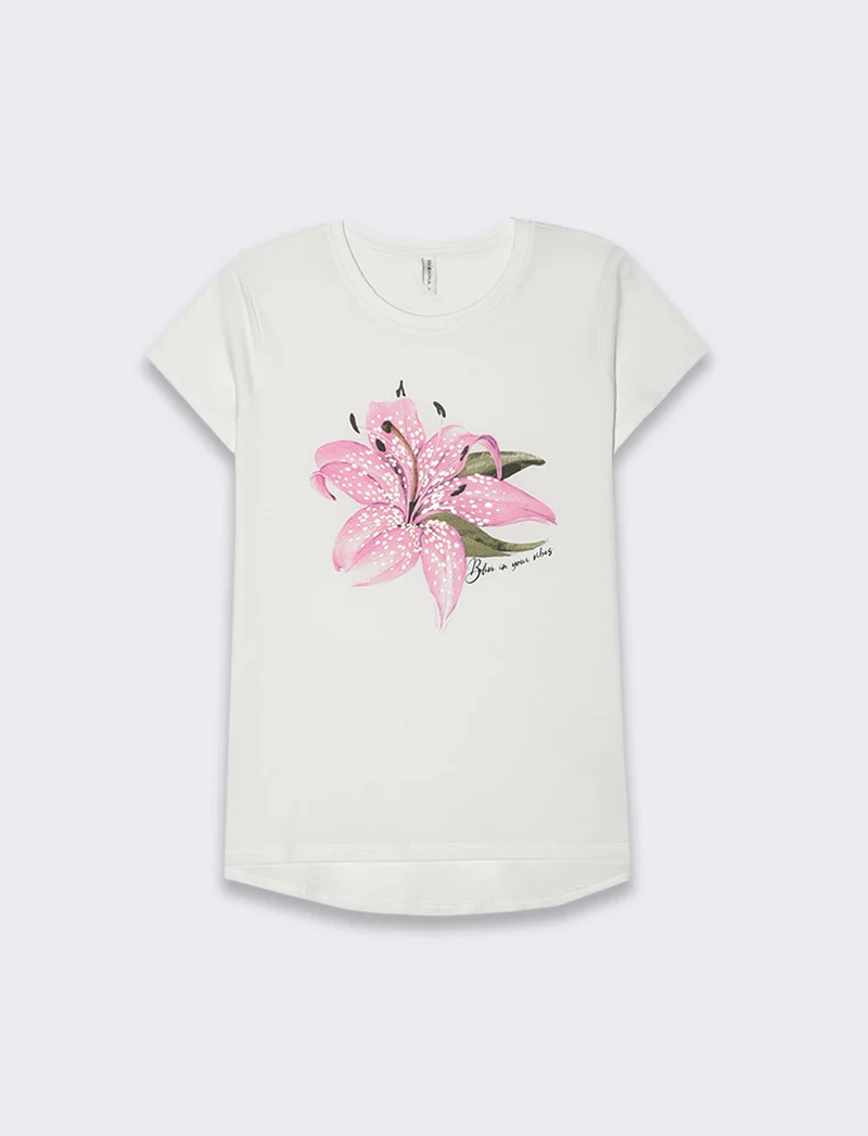 T-shirt floreale per donne eleganti - var 2
